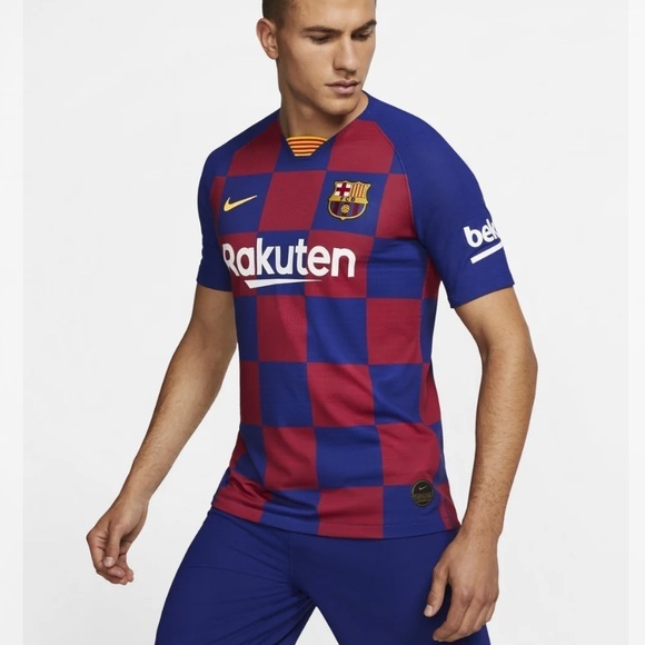 MEN'S FC BARCELONA 19/20 HOME VAPOR MATCH JERSEY - DEEP ROYAL BLUE/VARSITY MAIZE - Picture 1 of 12